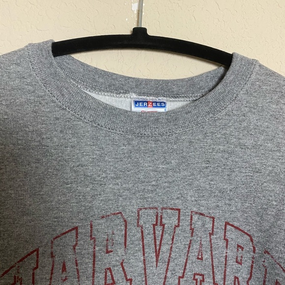 Harvard Athletic Dept Grey Cropped Sweatshirt - Picture 3 of 8